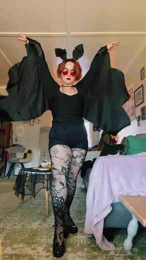 Halloween costume reveal 🔴👄🔴 #mothman #cryptid #cryptids #halloween | Costume Halloween