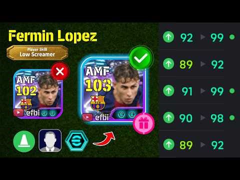 Fermin Lopez 103 BEST TRAINING with Booster, Max Level, Player Progression eFootball 2026
