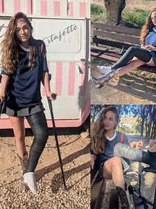 LLC · sunny day long crutching · sock on/off Now available in our website: https://mrcrutchingaround.sellfy.store/p/by-paula-khqgjp/ #sockcast #bandagedfoot #sprained #brokenleg #brokenfoot #crippled #legcast