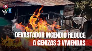 Fuerte incendio afecta tres viviendas en Sabaneta, Santiago Rodríguez