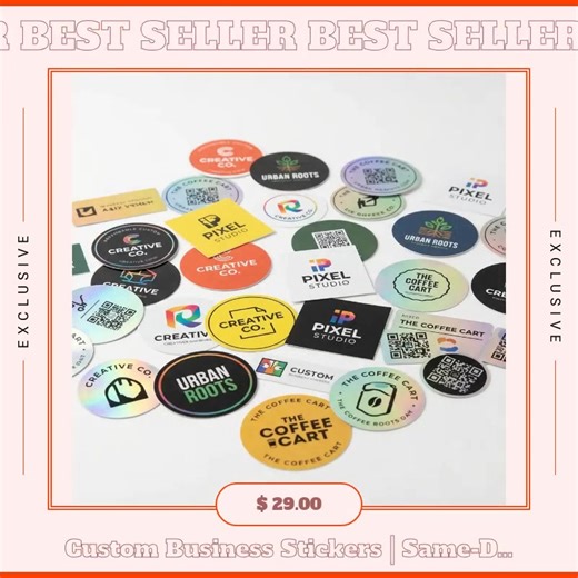 Transform your brand with custom stickers in one day! 🎉💼✨ Elevate your marketing game effortlessly with our **Custom Business Stickers**! Crafted with vibrant colors and stunning designs, these high-quality stickers let your brand shine. Perfect for events, promotions, or simply to give your business a unique touch. Stick them on packaging, laptops, or anywhere your customers will see them! 🖼️🎈 Manifest confidence and style with every sticker you apply. Your brand deserves to stand out—let o