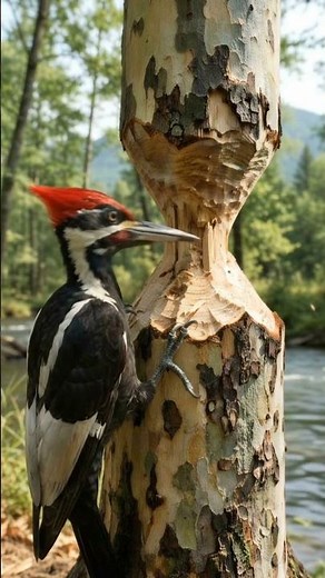 Every Peck Has a Purpose | Woodpecker at Work