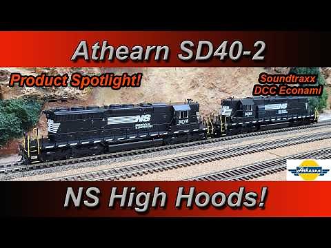 Product Spotlight! Athearn SD40-2, Norfolk Southern high hood with Econami DCC & Sound!