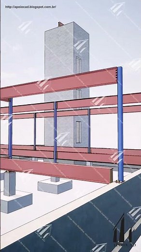 Steel Detailing, Steel Detailers, Shop Drawings in Advance Steel #Shorts