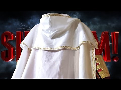 How to make SHAZAM! costume CLOAK! DIY Superhero cosplay! Cape with hood!