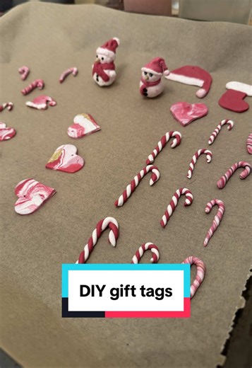 A little a fimo christmas diy ✨ #fimo #christmas #gifttags #holdiay #foryou