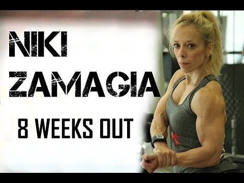 Niki Zamagia - Female Bodybuilder Training 8 weeks out Natural Olympia
