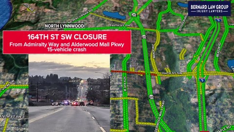 Breaking: 15-car collision in Lynnwood