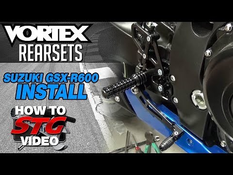 How To Install Vortex Rear Sets on a 2015 Suzuki GSX-R600 from SportbikeTrackGear.com