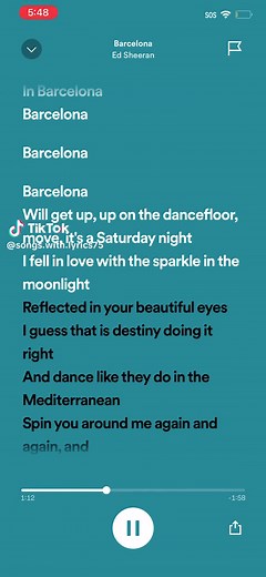 Ed Sheeran Barcelona Song Lyrics