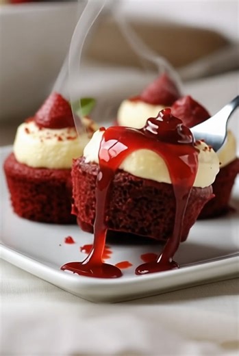 療 Red Velvet Cupcakes with Cream Cheese Frosting ❤️ Classic, fluffy,...