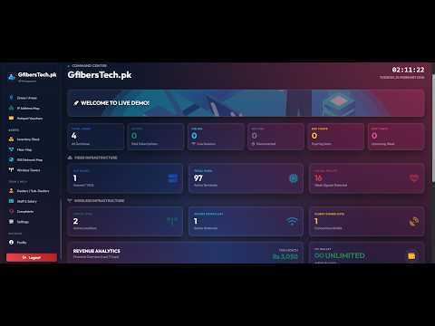 Gfibers ISP Management Software | Radius, MikroTik, Fiber OLT/ONU & Reseller Panel (Full Demo)