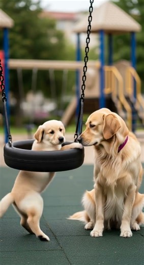So… am I big enough to ride the swing now? Watch my first brave try #swings #kidsfun #adventure