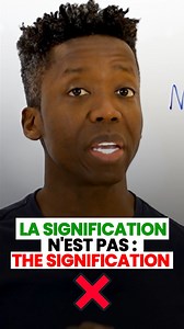 Les francophones: "La signification" n'est pas ❌ The signification. 📌 Meaning est le mot à utiliser Exemple: 👉🏽 Quelle est la signification de ce mot? ✅ What's the meaning of this word? ❌ What's the signification of this word? Never make this mistake again! It’s Kodjo, your English Coach Take care guys. PS: What did you do this weekend? | KodjoEnglish