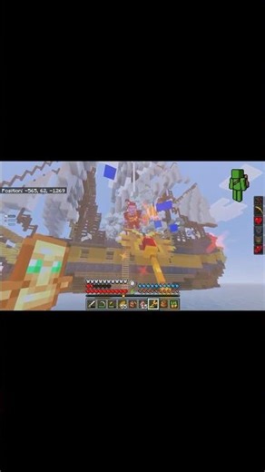 SHARK PIRATE BATTLE #minecraft #funnyclips #gaming #funnymoments#rlcraft #youtubeshorts