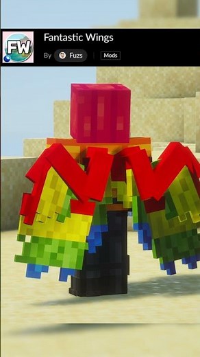 This is the BEST mod for FLYING in MINECRAFT! - Fantastic Wings #minecraft