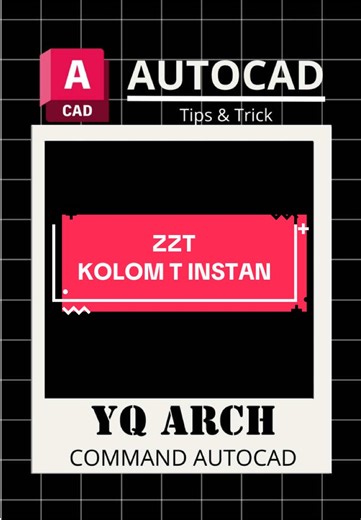 PLUGIN YQARCH - ZZT Perintah membuat kolom T dengan cepat 🤏🏾 Jika kalian mau klik link di bio 🙌🤩 #autocad #arsitektur #civilengineering #situkanggambarid #fyp