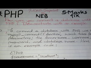 PHP Class 12 Computer Science Most Important Question for NEB Board Exam