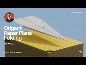 Paper Plane Origami in Cinema 4D - C4D Tutorial (Free Project)