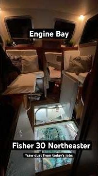 Volvo Penta Engine bay on our Fisher 30 Northeaster #fisher30 #volvopenta