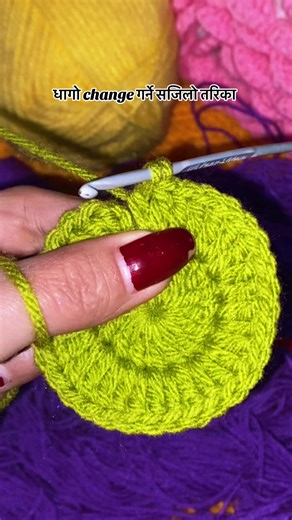 Crochet thread change tips #crochet #crochettutorial #handmade