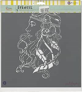 Amazon.com: Prima Marketing Prima Bloom Stencil, 12-Inch by 12-Inch, Free Spirit