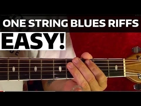 One String Blues Riffs - Guitar Lesson - EASY For Beginners