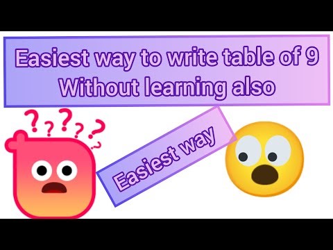 Easy way to learn table of 9 #mathematicseducation