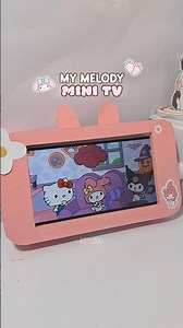 mini tv da minha melody #decoração #façavocêmesmo #tutorial #artesanato #feitoàmão #shorts #fyp #...