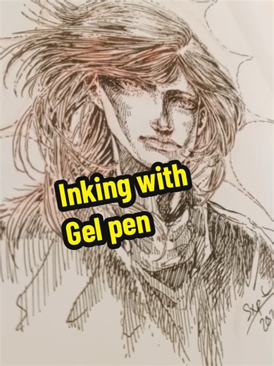 Inking Action Scenes with Gel Pens