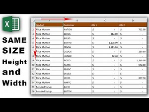 How to make all Merged Cells the Same Size left and right in Ms Excel