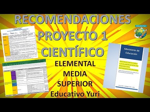 📣ELABORACIÓN DEL PROYECTO 1 INTERDISCIPLINARIO CIENTÍFICO PASO A PASO /MODELO✅ RECOMENDACIONES