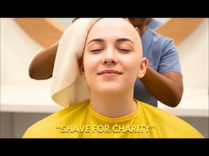 Woman Getting Headshave For Charity - Donate Hair
