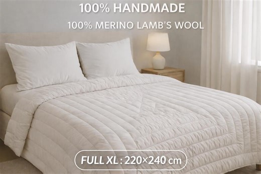 Winter Quilt Made of 100% Natural Merino Lamb Wool, Odorless Handcrafted Quilt, Unpainted Vintage Style, Custom Sizes - Etsy Canada