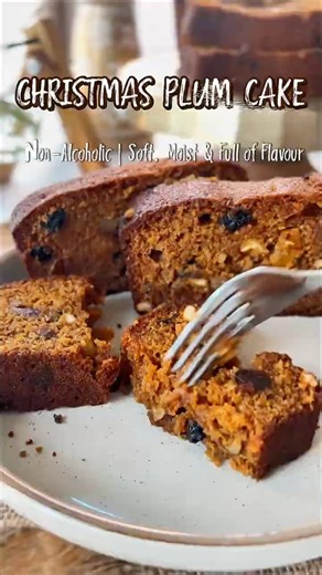 Christmas Plum Cake Non-Alcoholic | Moist | Bakery-Style #shorts #plumcake
