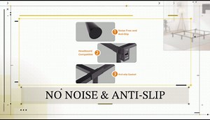 Metal Twin Bed Frames, 7 Inch Hith Bed Base Support for Box Spring and Mattress Foundation, Heavy Duty Basics Bed Frame, Noise Free, Easy Assembly, Black