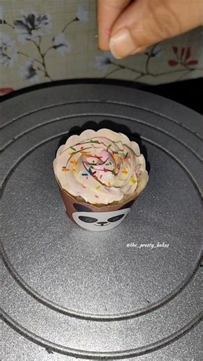 Creating Cute Stuff 🐼 #cupcake #shorts #trending #youtubeshorts #cute #panda #cake #girl #viral #fyp