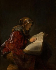 The Prophetess Anna (known as Rembrandt's Mother) | Rembrandt | Painting Reproduction