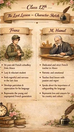 THE LAST LESSON😫✨ summary and character sketch #studynotes #shortnotes