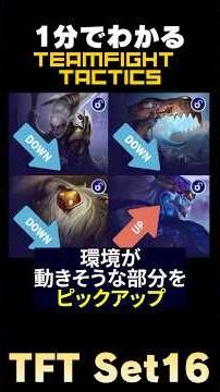 環境ユニットに大幅変更！パッチ16.2の環境はどうなる？【1分でわかるTFT】 #tft