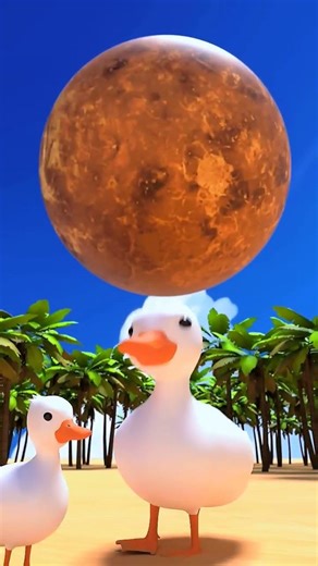 😝Duck VS Celestial oppression Strikes the universe astronomy planet #duck #animation #venus