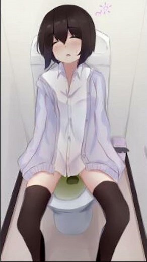 a Anime girl has diarrhea in toilet #diarrhea #toilet