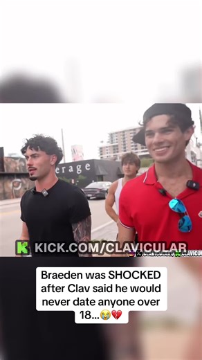 Braeden was SHOCKED after Clav said he would never date anyone over 18…😭💔 #clavicular #clav #looksmaxing #bp #fyp