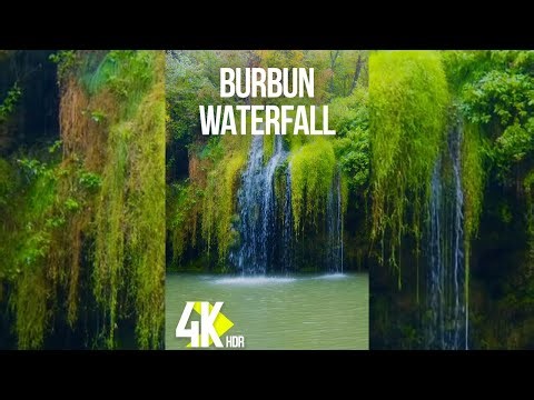 Beauty of Ukraine | 4K HDR Vertical Waterfall Relaxation with Real Rain Sounds