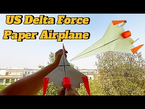 How To Make US Delta Fighter Paper Plane With Paper