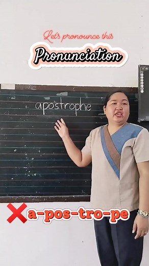 Let's pronounce this! apostrophe #pronunciation #reading #vocabulary #English #education | Teacher Anne