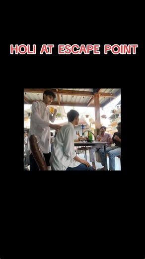 Holi at 10x speed ....had fun at escape point ....#holi #fyp #basundhara #cafe #fun