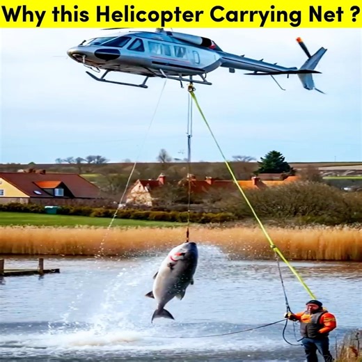 Why this helicopter Carrying net 🚁