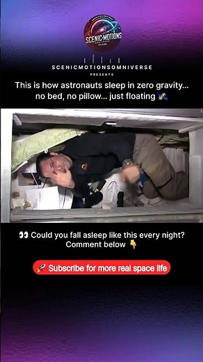 This Is How Astronauts Sleep in Zero Gravity 😳🚀