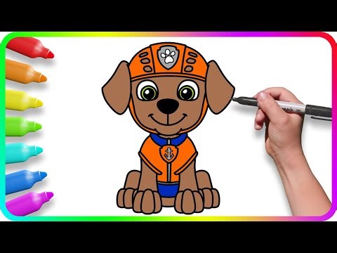 How to Draw PAW PATROL ZUMA | Easy Drawing Tutorial Art | Step by step drawing Zuma from Paw Patrol